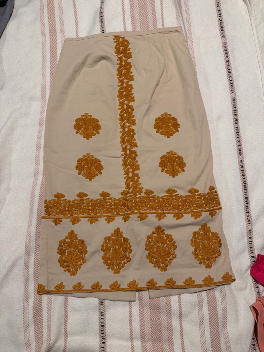 Anthropologie Beige/Tan Skirt with Subtle Stitching